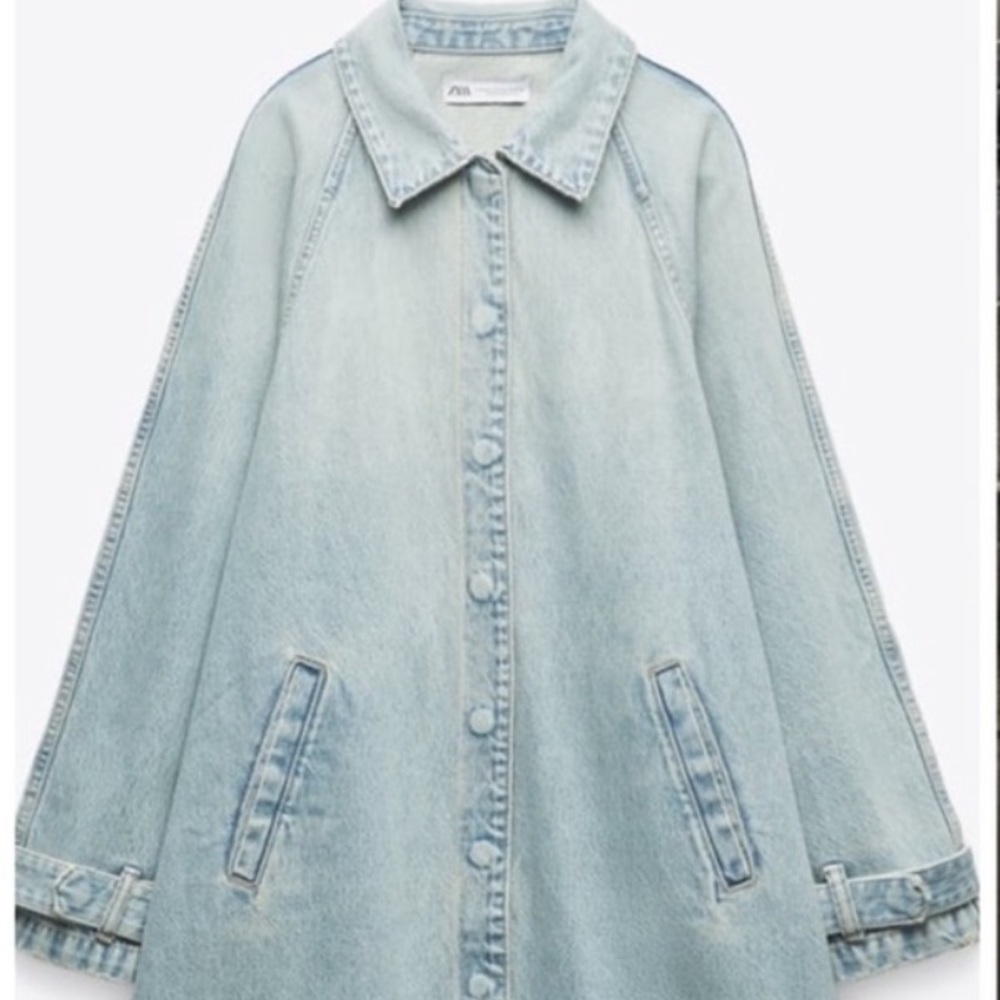 Zara TRF light colored trench coat